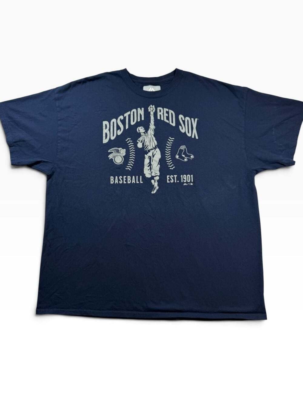 Boston Red Sox Majestic T Shirt Mens 2XL Navy MLB Baseball Graphic Tee